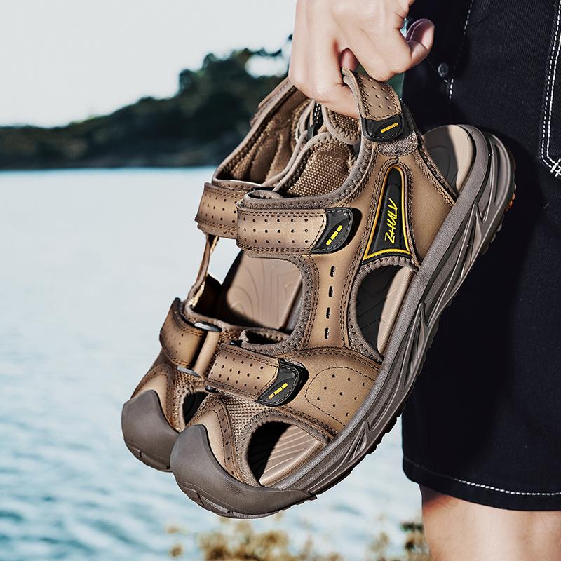 Модные летние мужские сандалии из натуральной кожи — фото 4