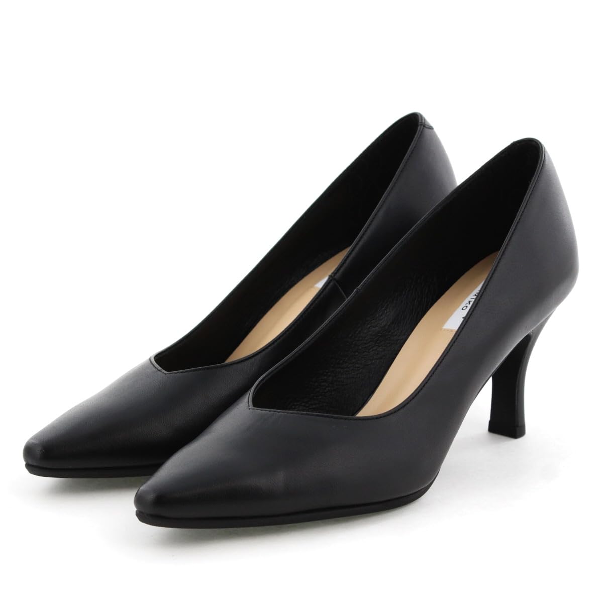 

Himiko (Himiko) Diagonal Cut Heel Pumps / 653102 Black 230
