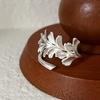 S925 Sterling Silver Korean Style Adjustable Open Ring for Women - Niche Light Luxury Trendy Colorfast High-End Feel