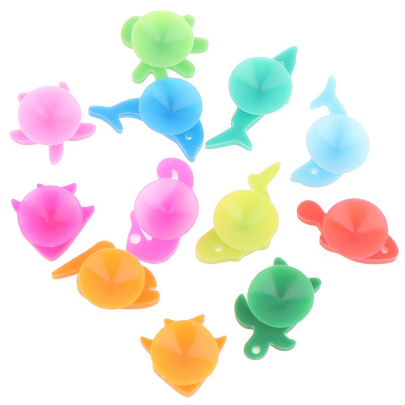 12ks/sada Silikonová značka mořských živočichů na sklenice na víno Identifikátor pohárku na pití