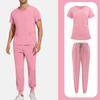 Mens' Comfortable And Casual Solid Color Short Sleeved Pants Protective Suit Set