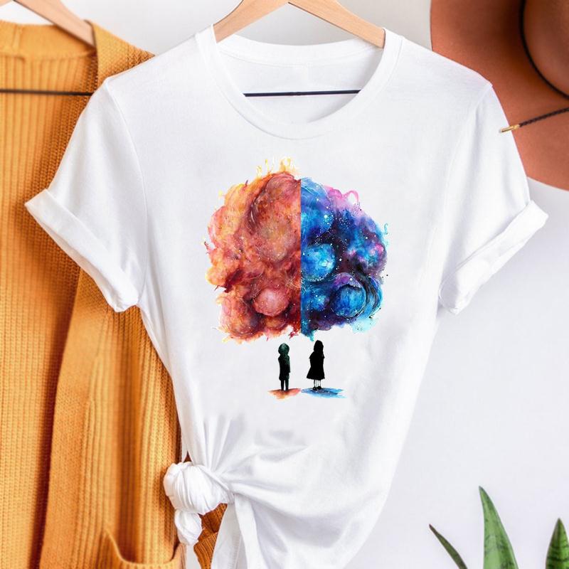 Purple Romance Dandelion Printed T-Shirts Women T Shirt Summer Graphic Tee Shirt Harajuku Top T Shirts For Women Loose Base