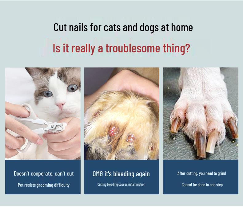 Automatic USB-Rechargeable Pet Nail Trimmer with Light - For Dogs & Cats