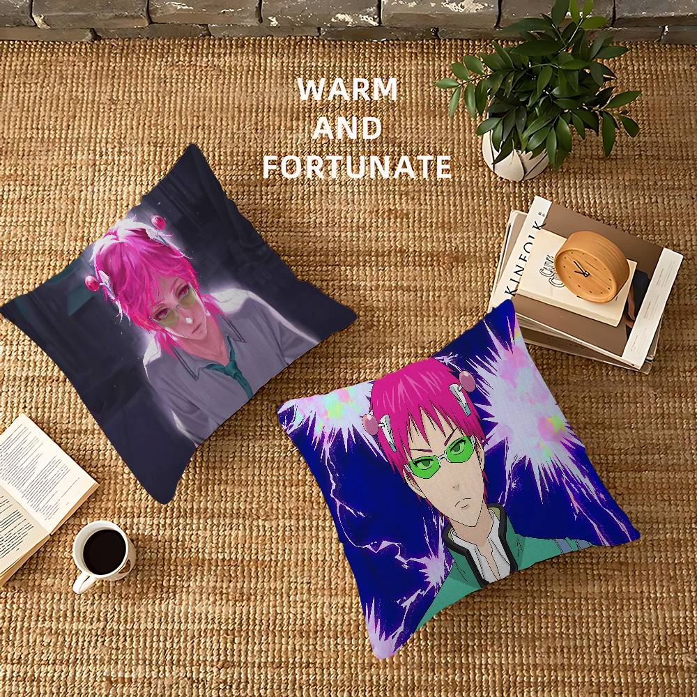 The Disastrous Life Of Saiki K Saiki Kusuo Cushion Cover Sofa Cushions Decorative Throw Pillows Home Decoration Pillowcover