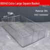304 Stainless Steel Square Frying & Storage Basket