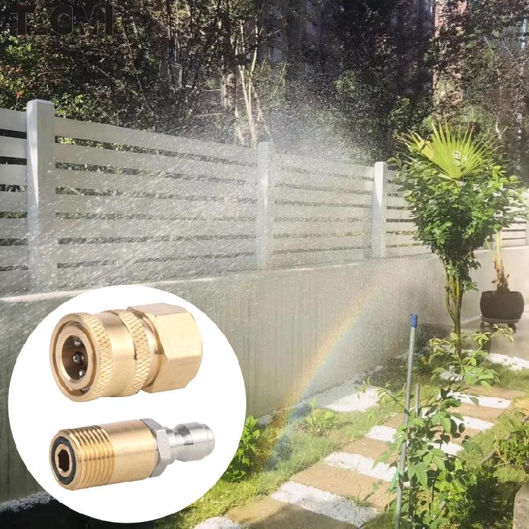 Pressure Water Adapter for Car Washing Copper Nozzle Anti Corrosion Adapter 2pcs