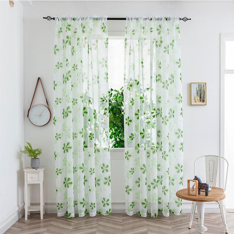 2026 Curtains, Gauze Curtains, Bedroom Translucent Decorative Curtains, Pole Piercing Sheer Curtain