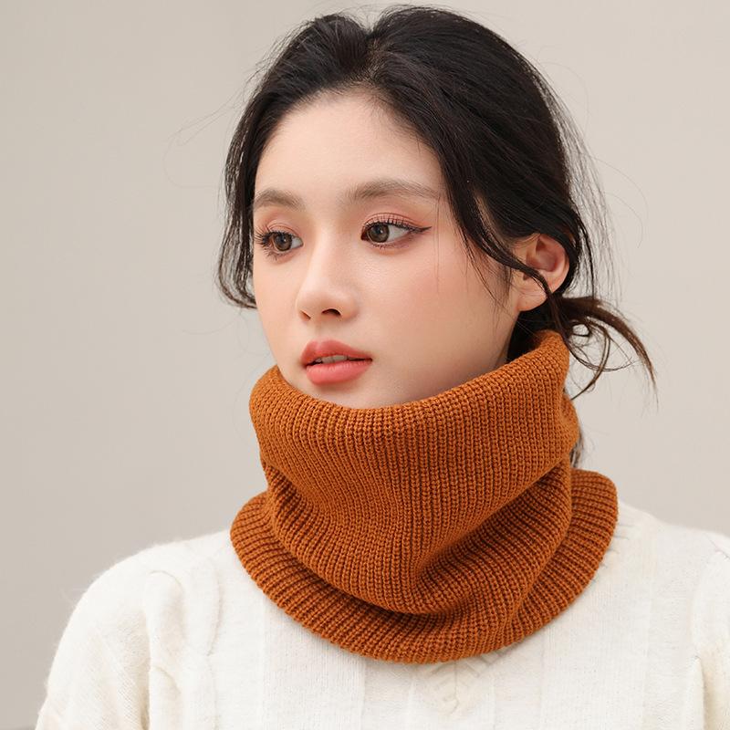 Einfarbiger Dicker Ring-Schal Mode Winter Warm Gestrickt Damen Herren Outdoor Vollmasken Schals Schal Halstuch