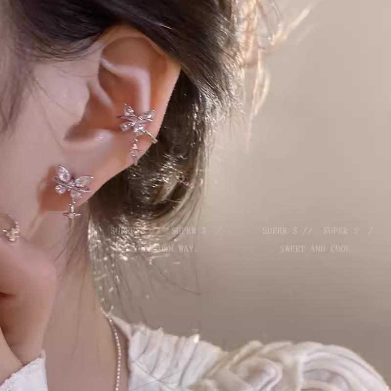 Luxury and Sophisticated Butterfly-shaped Star-shaped Women s Summer Earrings with Unique and Individualistic Style Earrings