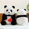 Love Panda Soft Stuffed Plush Toys Valentine's Day Red Heart Cute Animal Panda Plushies Doll Girls Romantic Gifts For Couple