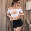Erotic Lingerie Tight Secretary Uniform Sexy Beauty Open Chest Bag Hip Nightclub Dress Erotic Sexy Lingerie Woman Clothing