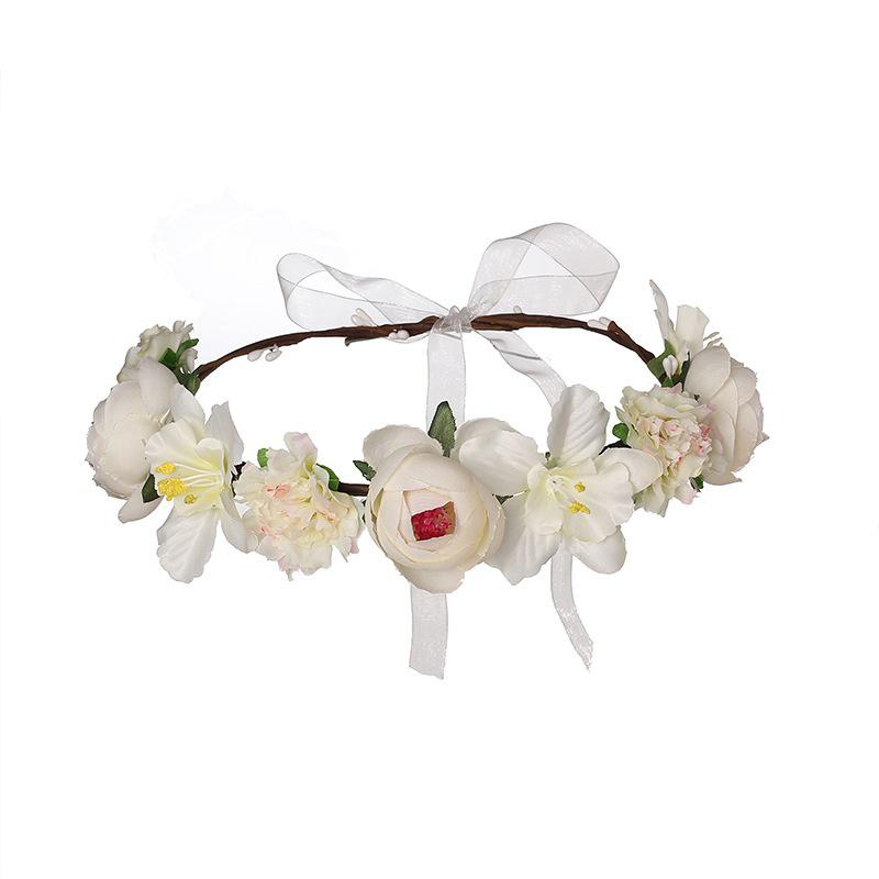 Braut Boho große Blume Stirnband Girlande Festival Hochzeit Krone Reben Haarband