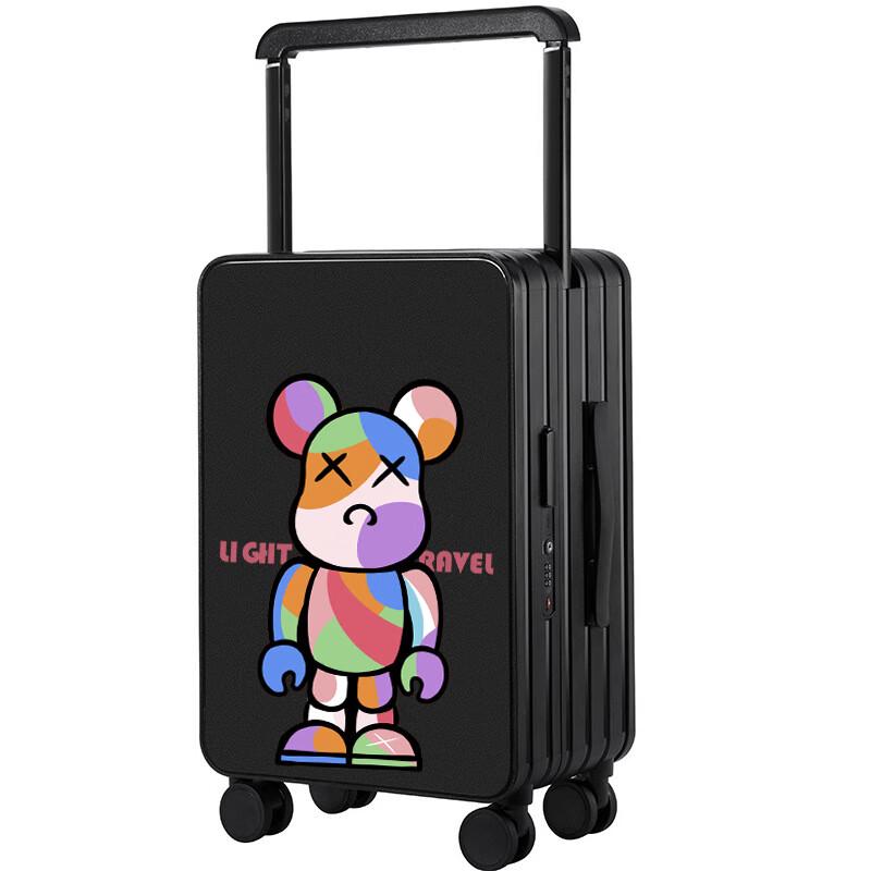 Zuoyou PC Hardshell Carry-On Luggage with Cartoon Bear Design 20 inches