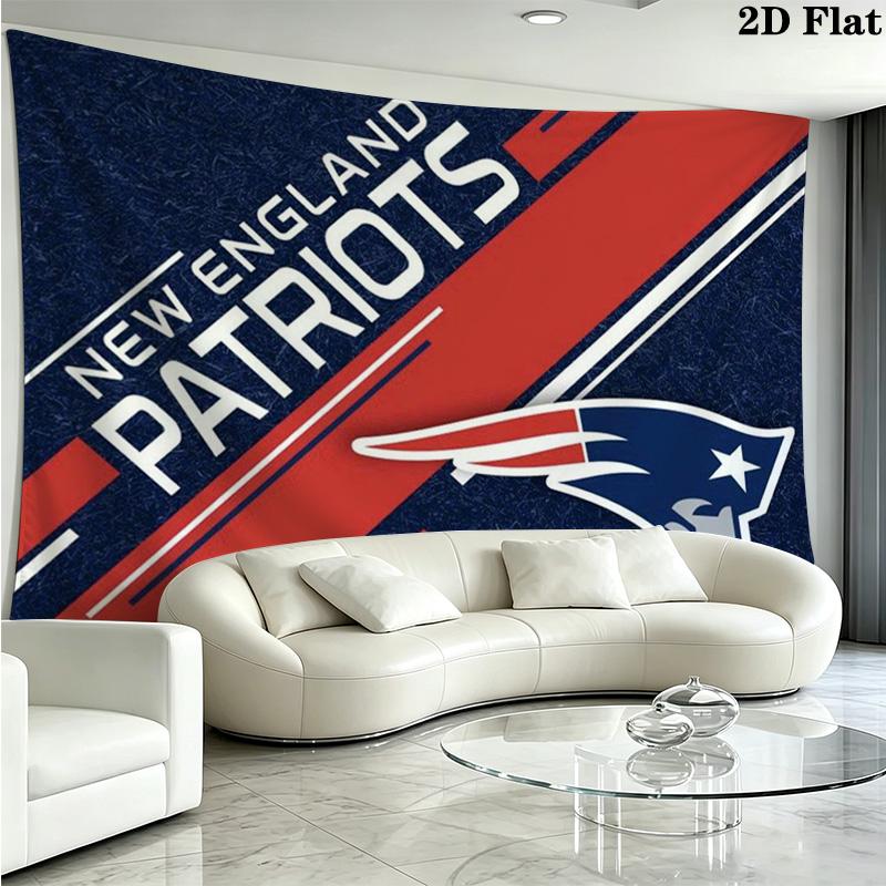 New England Patriots Wall Tapestry Aesthetic Wall Hanging Printed Fabric Blanket Decorative Tapestries for Bedroom Living Room Home Decor