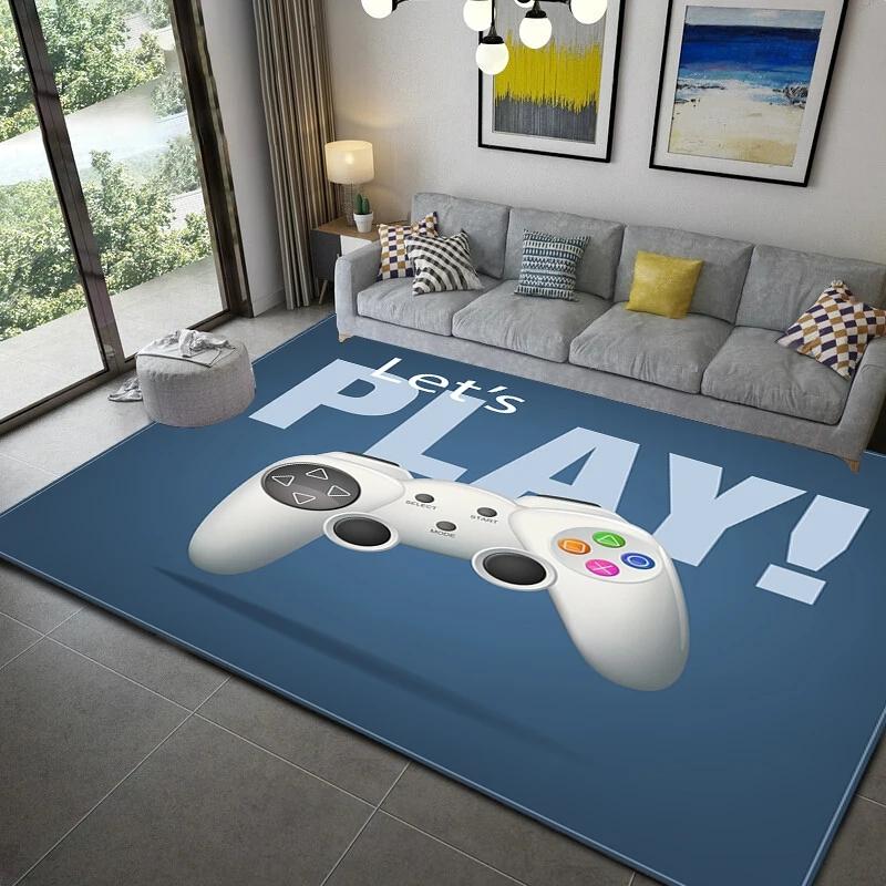 3D Print Gamer Carpet Controller Pattern Living Room Non-Slip Home Entrance Carpet Door Mats Bedroom Bathroom Kitchen Floor Rug