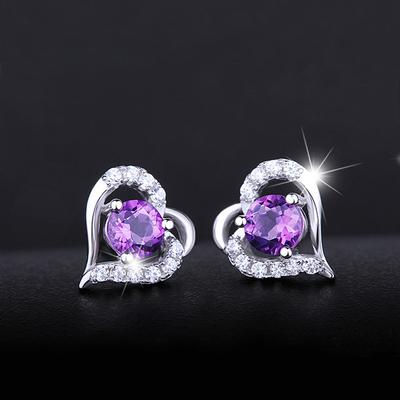 Love Stud Earrings Temperament Heart-shaped Earrings Women's Fashion Foreign Style Summer Earrings