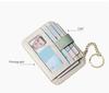 1pcs Compact, mini, ultra-thin new card bag, women's contrasting color student card bag, keychain, change bag, trendy