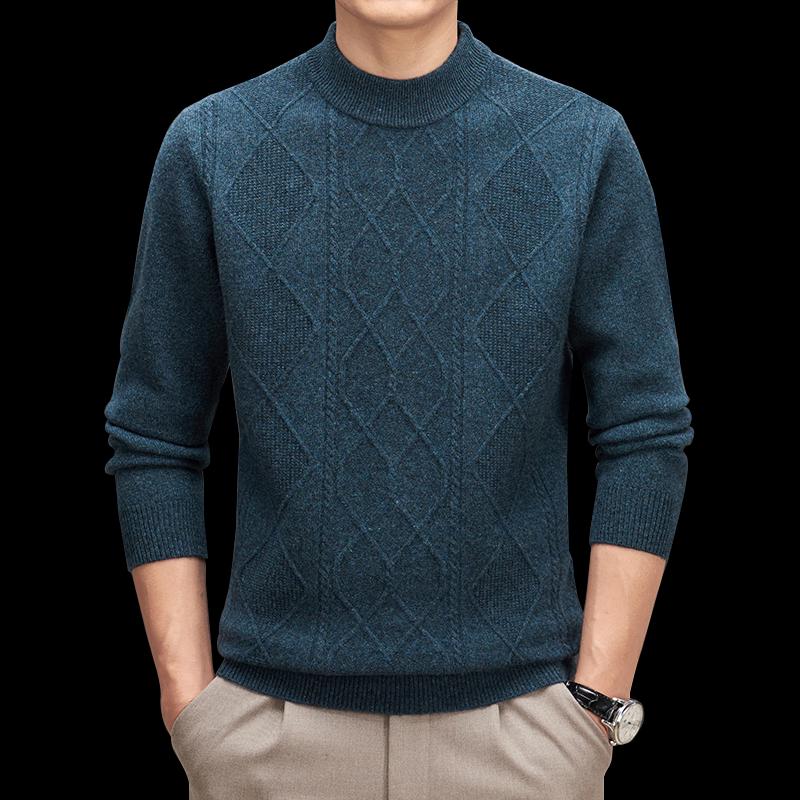 

Hengyuanxiang Men s HTYM129 Machine Washable Wool Sweater 2XL