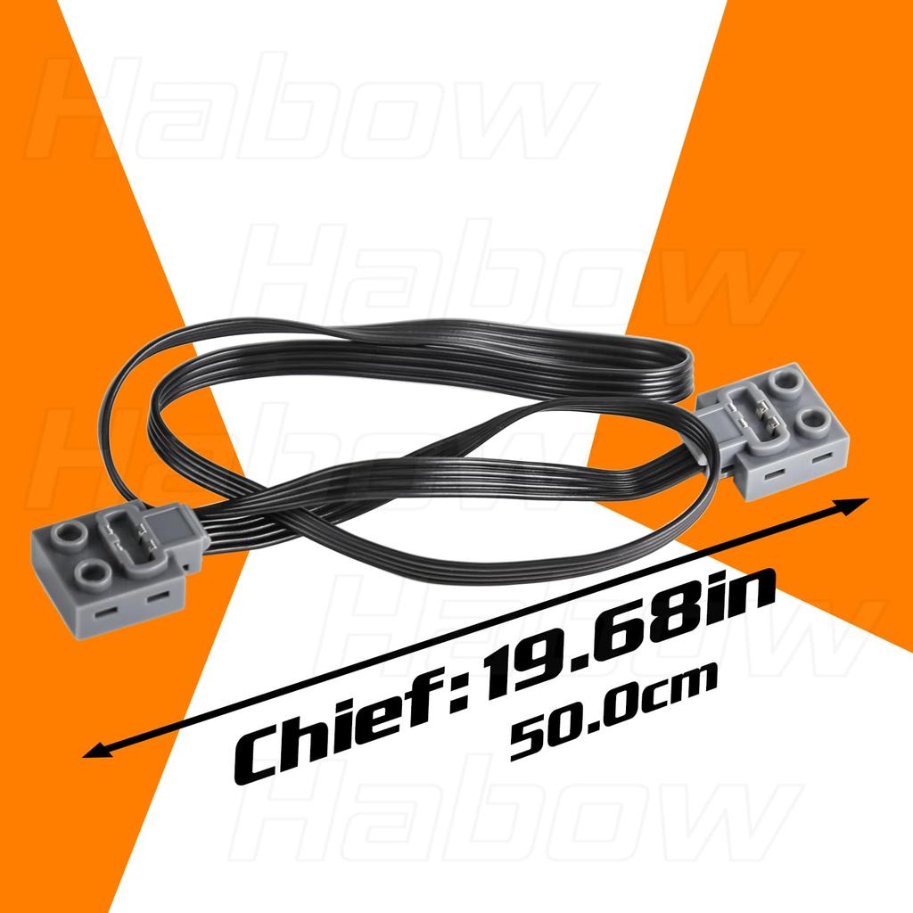 Habow Technic Power Functions Extension Wire (20 inches) 8871 (5 Pieces) Compatible with Lego Motor MOC Technic Parts