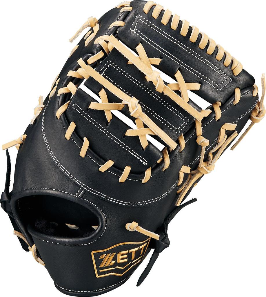 ZETT First Base Winning Black X Pastel Brown BRFB33513F Mitt, Road, Left-Handed Throw, (1932),