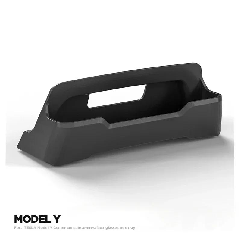 For Tesla Model Y Interior Accessorie Central Control Armrest Box Glasses Pocket Card Key Cell Phone Storage Casket Auto Parts
