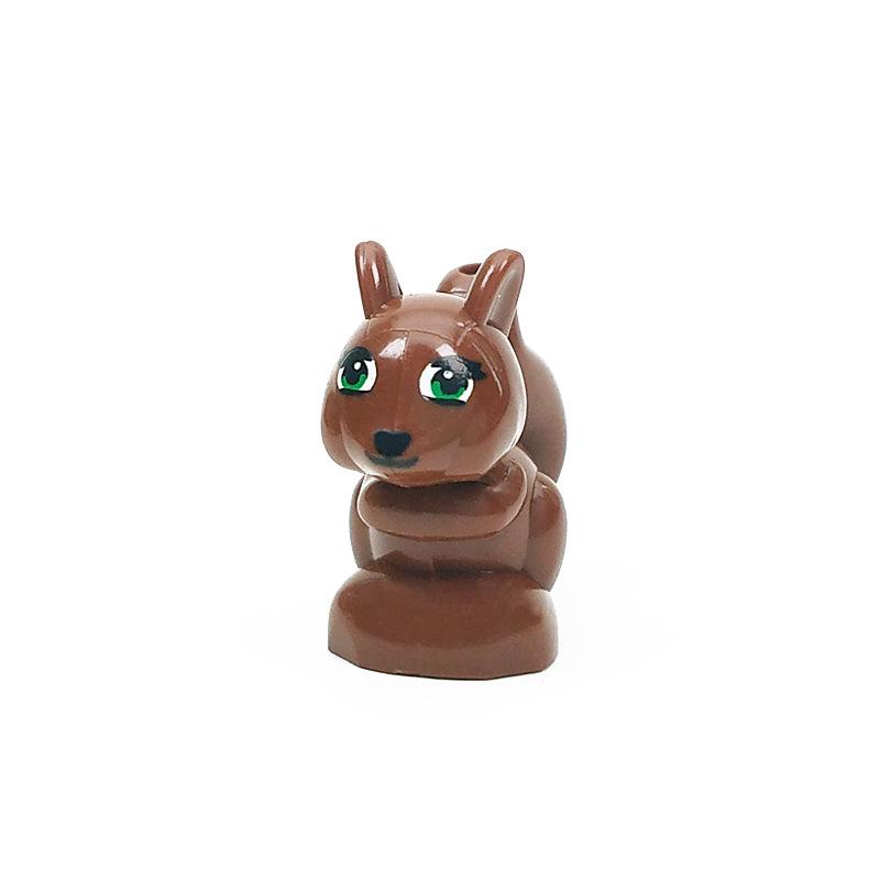 MOC City Animal Building Blocks Goat Wolf Penguins Eagle Goat Rabbit Pet Cat Dog Dairy Cattle Accessories Mini Bricks Toys Gifts