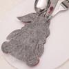 Christmas Cutlery Holder Bags Xmas Caps Santa Claus Snowflake Knife Fork Cover Set Party Dinner Table Tableware Decor Supplies