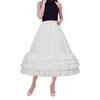 [Housaku Co., Ltd.] Colored Pannier Petticoat Hoop Skirt Victorian Dress Crinoline Underskirt Lolita Pannier (Midi Length White)