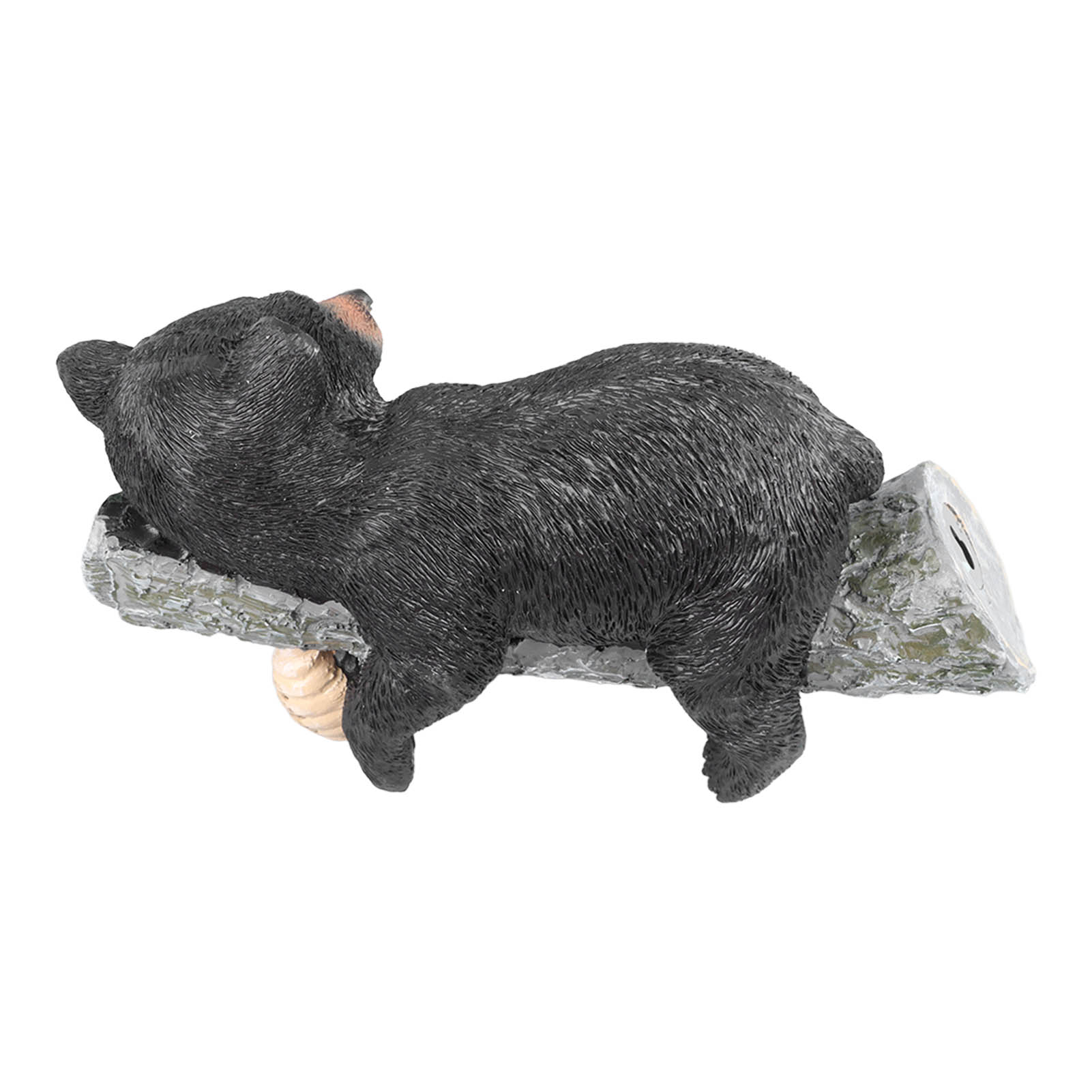 

Black Bear Figurine Resin Funny Cute Exquisite Animal Art Statue for Garden Yard Decoration