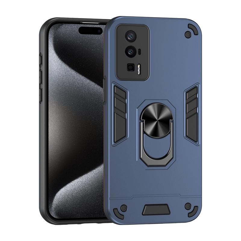 Luxury Camera Armor Shockproof Case For Xiaomi Poco F5 Pro 5G Magnetic Holder Ring Protect Cover For PocoF5 Poko Little F 5 Pro