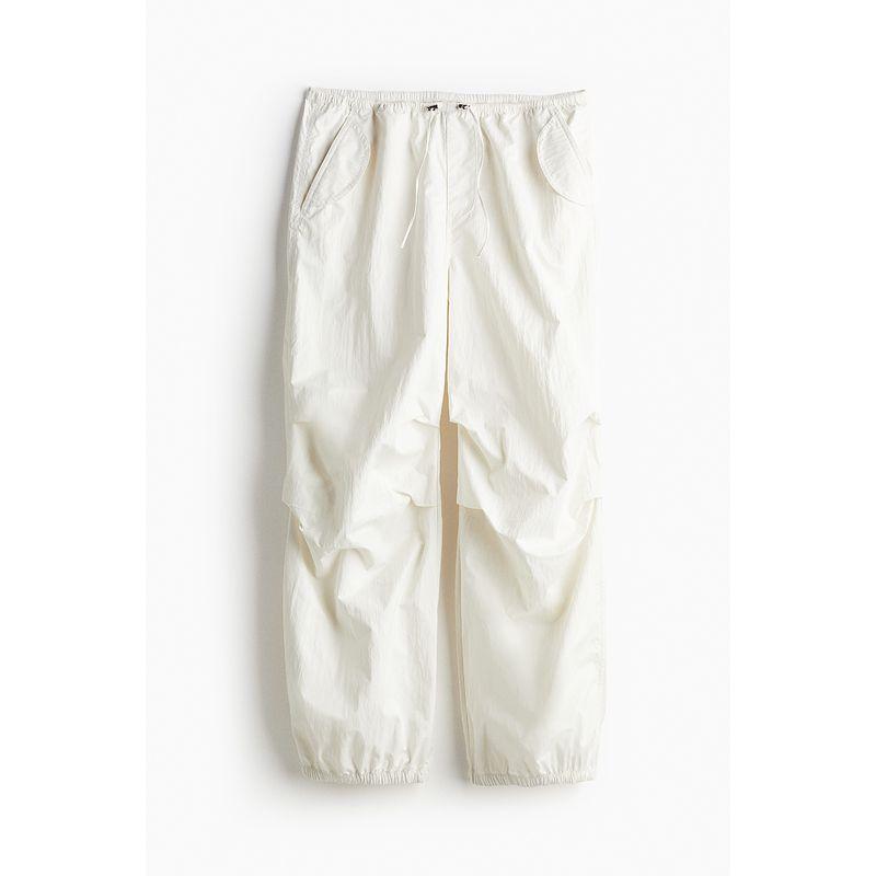 

HM Women clothes Casual Pants Summer Loose Natural Waist Wide Leg Drawstring Parachute Pants 1214225