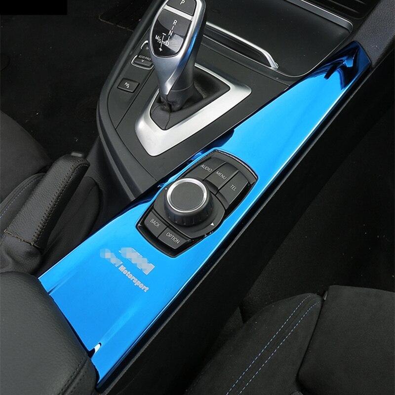 For 3 4 GT F30 F32 F34 F35 F36 2013-2019 LHD M Performance LOGO Car Interior ABS Multimedia Center Console Panel Cover Case