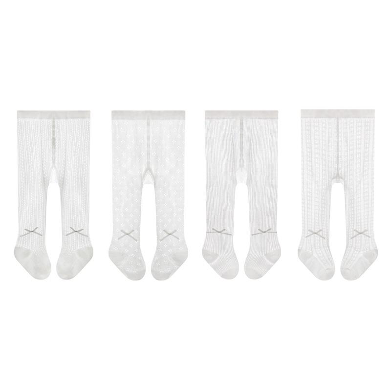 Girls' Ultra-Thin Mesh Breathable Baby Leggings with Bow
