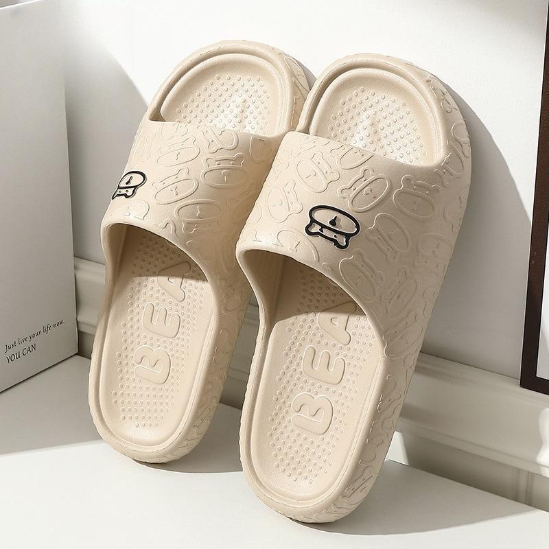 Lato Duży Rozmiar Uroczy Miś Do Wewnątrz Umeblowanie Domu Sandały Kąpielowe I Kapcie Dla Mężczyzn I Kobiet Ten Sam Styl