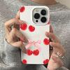 Cute Red Cherry Bowknot Pattern Phone Case For iPhone 16 17 Pro Max 15 14 Plus 13 12 11 Pro Max 16e 17 Air Shockproof Soft Cover