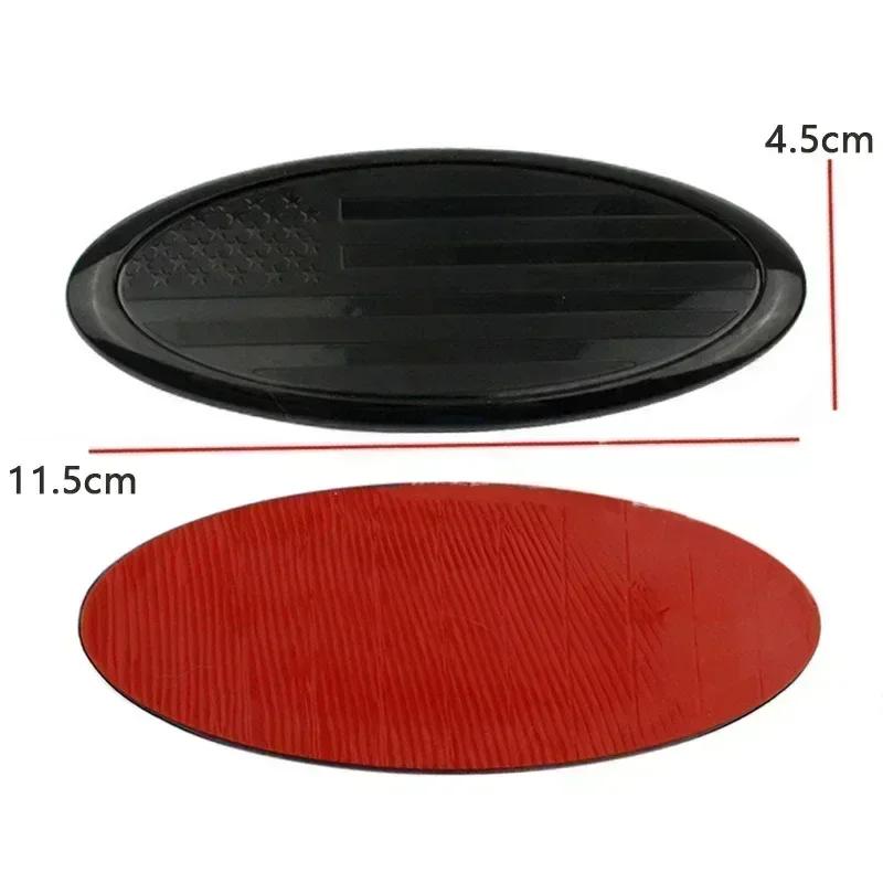 11.5x4.5cm ABS Car Front Hood Bonnet Emblem Rear Badge Accessories for Ford MK7 Focus MK2 Fiesta Mondeo F150 Ranger Fusion Kuga