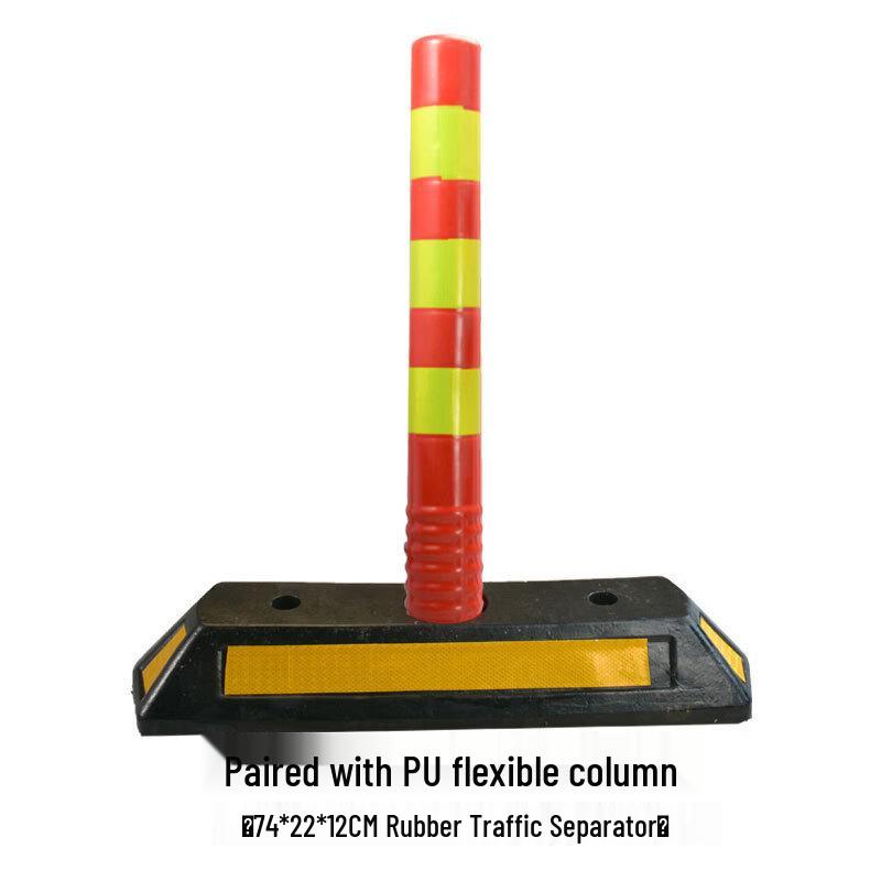 DAXTE 75cm Rubber Traffic Divider with PU Post