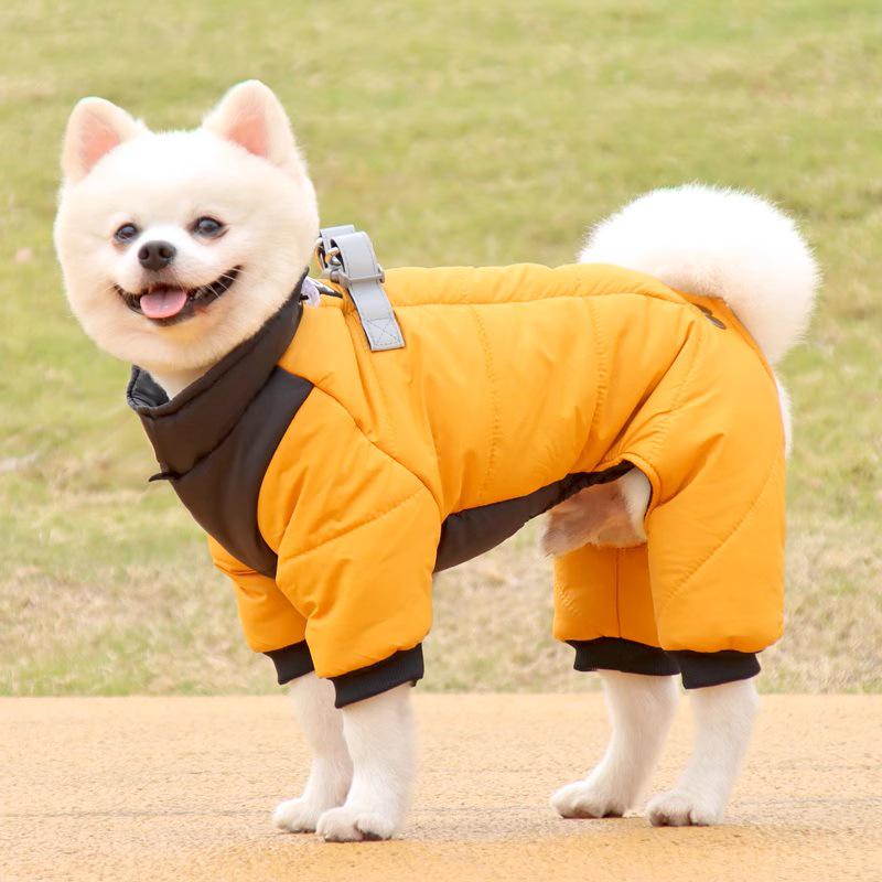 

Winter Windproof & Waterproof Four-Legged Dog Coat for Small/Medium Breeds: Teddy, Shiba Inu S (up to 2 kg)