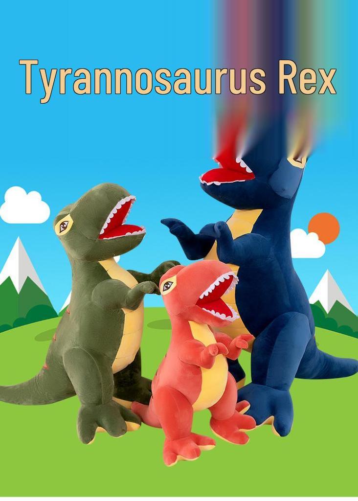 Large Tyrannosaurus Rex Plush Pillow - Cute Dinosaur Doll for Boys' Birthday