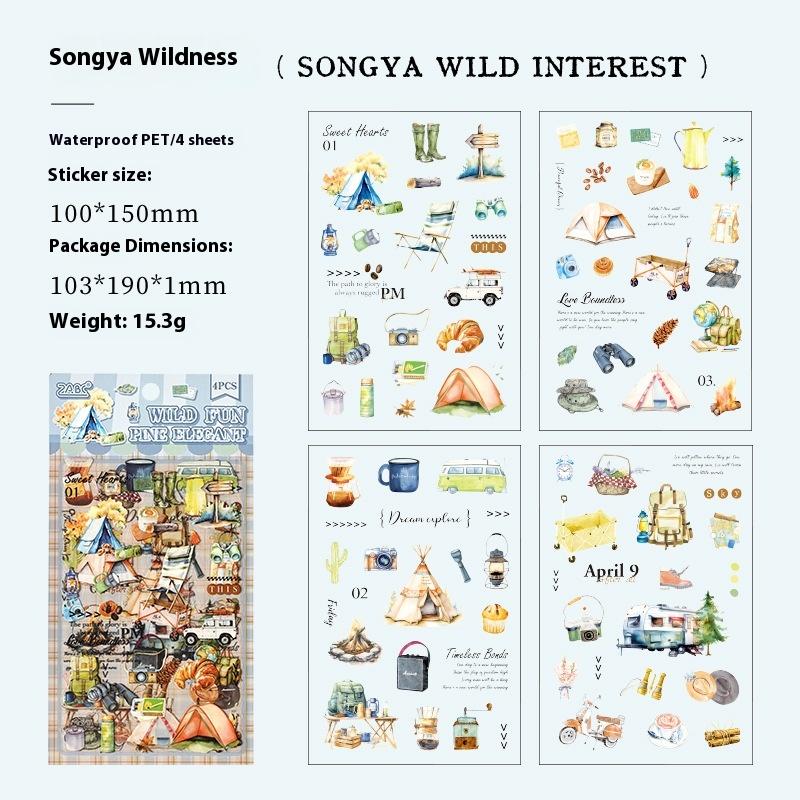 

Набор наклеек 4 листа/пакет Десертная еда Плоские наклейки Скрапбукинг Сделай сам и Украшение для планера Для чехла телефона, блокнота