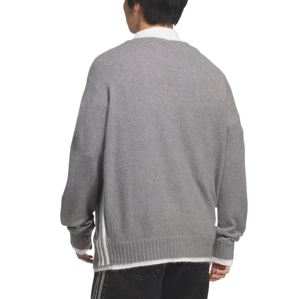 adidas Originals Solid Color Polo Neck Long Sleeve Sweater Men Sweater KS2907