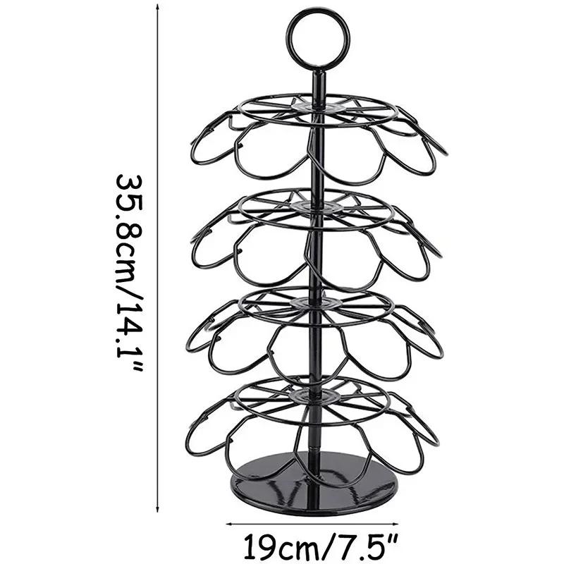 Coffee Capsules Holder Rotating Coffee Pod Storage Display Rack 36 Pod Capacity for K-CUP for Dolce Gusto Coffee Lovers Tools