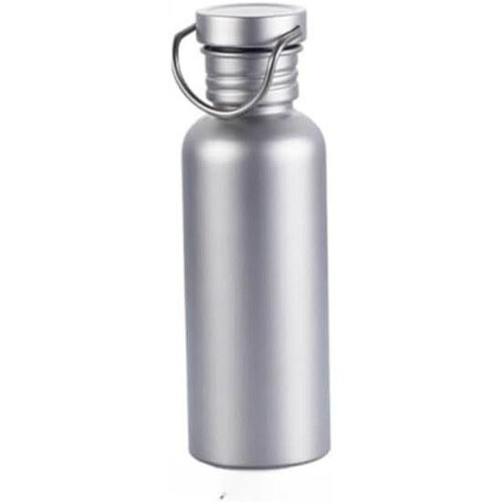 Pure titanium water bottle single-layer lightweight portable suitable direct flame heating cycling camping mountain kettle sports (500ML a)