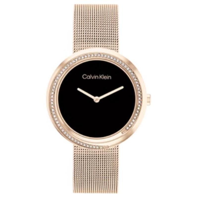 CALVIN KLEIN watch quartz movement steel strap 34mm bla dial women s watch waterproof 30m 25200151