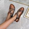 Scarpe Donna Taglie Forti 36-41 Zeppe Estive Sandali Bohémien 2026 Antiscivolo Spiaggia Sandalias Mujer Fascia Elastica Tacco Basso Scarpe Romane