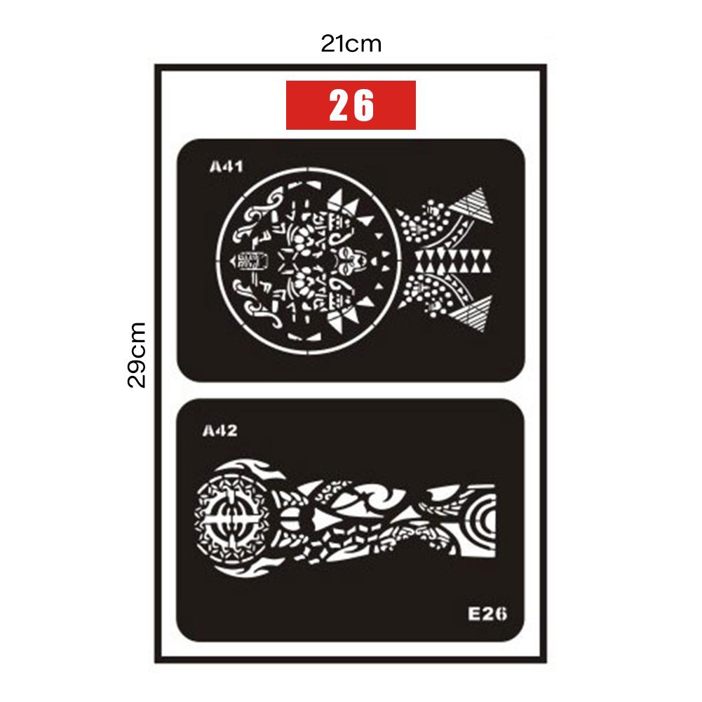 Model mic de tatuaj cu jet de cerneală Șablon gol Șablon de tatuaj auto-adeziv Tatuaj temporar de artă corporală pentru femei bărbați