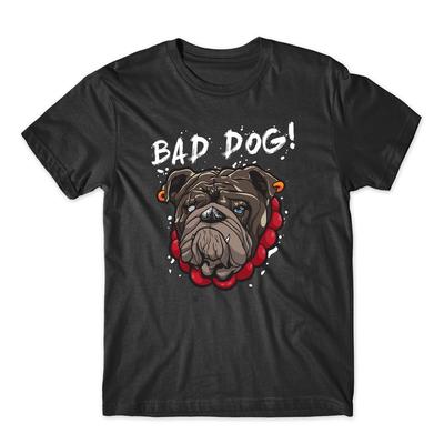 Bad Dog T-Shirt Bull Dog Angry Face Mens Womens Tee Top