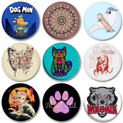 58/44/32mm Tierknopf Anpassbare Kleidung Hut Anstecknadel Mode Kreative Liebhaber Abzeichen für Rucksack Kleidung Geschenke