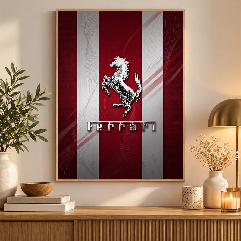 Ferrari Diamond Painting Kit 5D Full Drill DIY Diamond Mosaic Wall Art Home Decor