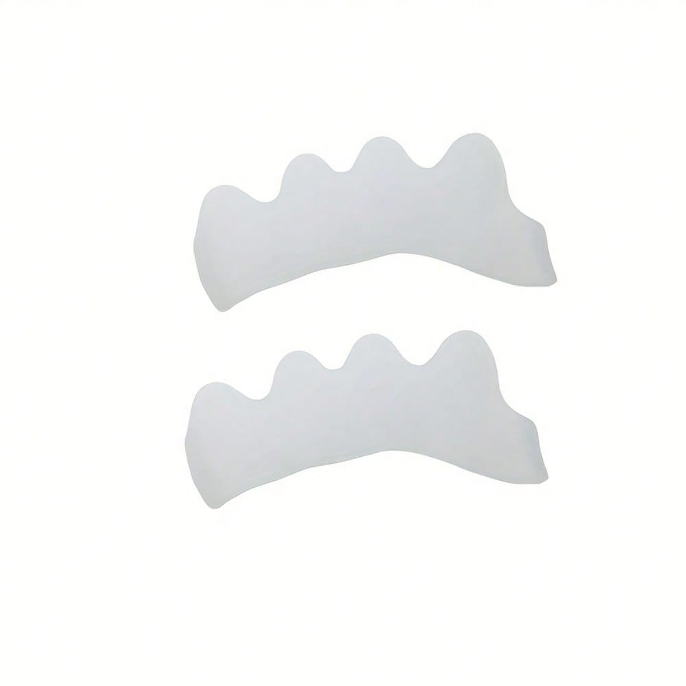 

2pcs Five Toe Divider, Toe Outward Orthodontic Device, Reusable Foot Orthodontic Alignment Spacer for Men and Women белый